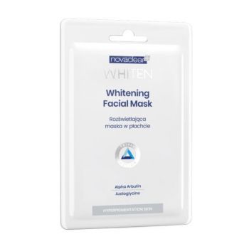 Masca faciala depigmentanta, efect de albire, cu Acid Azelaic si Alpha Arbutin, Whitening Facial Mask, Whiten Novaclear 15ml