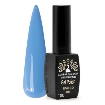 Oja semipermanenta, Global Fashion, Black Elite, 8 ml, Albastru 100 ieftina