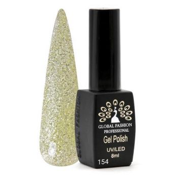 Oja semipermanenta, Global Fashion, Black Elite, 8 ml, Galben 154 ieftina