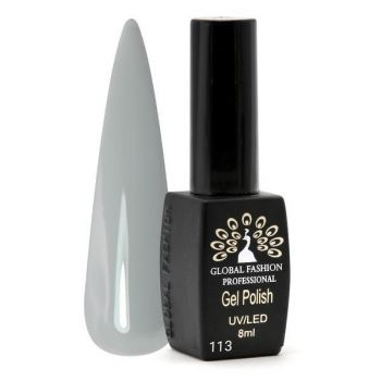 Oja semipermanenta, Global Fashion, Black Elite, 8 ml, Gri 113 ieftina