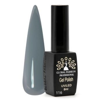 Oja semipermanenta, Global Fashion, Black Elite, 8 ml, Gri 116 la reducere