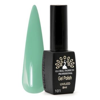 Oja semipermanenta, Global Fashion, Black Elite, 8 ml, Verde 101