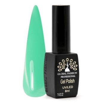 Oja semipermanenta, Global Fashion, Black Elite, 8 ml, Verde 102 de firma originala