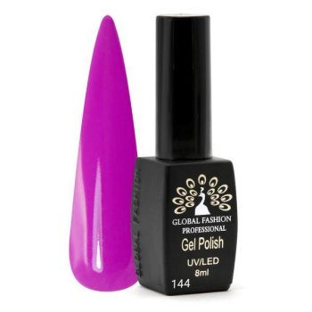 Oja semipermanenta, Global Fashion, Black Elite, 8 ml, Violet 144 ieftina