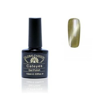 Oja semipermanenta, Global Fashion, Cat Eye, 10 ml, Verde 06 ieftina