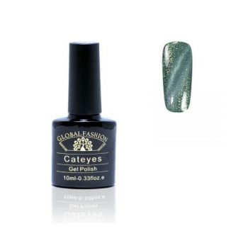 Oja semipermanenta, Global Fashion, Cat Eye, 10 ml, Verde 70