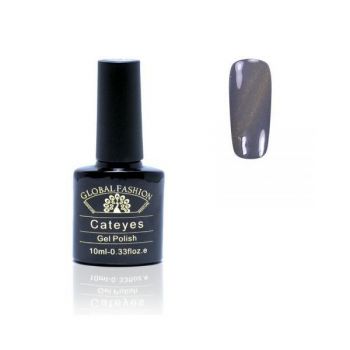 Oja semipermanenta, Global Fashion, Cat Eyes, 10 ml, Gri 66 ieftina