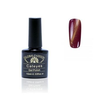 Oja semipermanenta, Global Fashion, Cat Eyes, 10 ml, Maro 28 ieftina