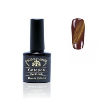 Oja semipermanenta, Global Fashion, Cat Eyes, 10 ml, Maro 65 ieftina