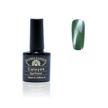 Oja semipermanenta, Global Fashion, Cat Eyes, 10 ml, Verde 15 de firma originala