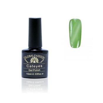 Oja semipermanenta, Global Fashion, Cat Eyes, 10 ml, Verde 44