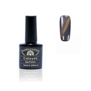 Oja semipermanenta, Global Fashion, Cat Eyes, 10 ml, Verde 53 ieftina