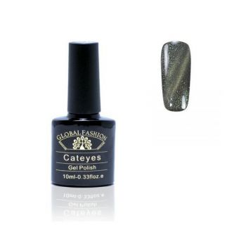 Oja semipermanenta, Global Fashion, Cat Eyes, 10 ml, Verde 57 ieftina