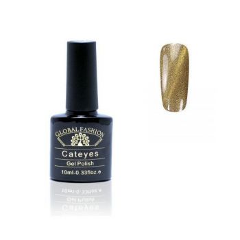 Oja semipermanenta, Global Fashion, Cat Eyes, 10ml, Auriu 32