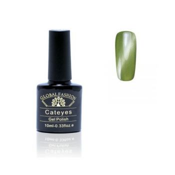 Oja semipermanenta, Global Fashion, Cat Eyes, 10ml, Verde 08 ieftina