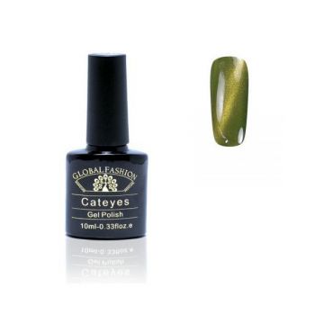 Oja semipermanenta, Global Fashion, Cat Eyes, 10ml, Verde 27