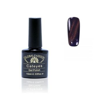 Oja semipermanenta, Global Fashion, Cat Eyes, 10ml, Violet, auriu 59 ieftina