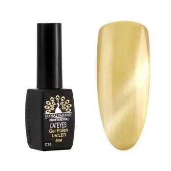 Oja semipermanenta, Global Fashion, Cat Eyes, 8 ml, Auriu 16