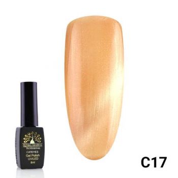 Oja semipermanenta, Global Fashion, Cat Eyes, 8 ml, Auriu 17 de firma originala