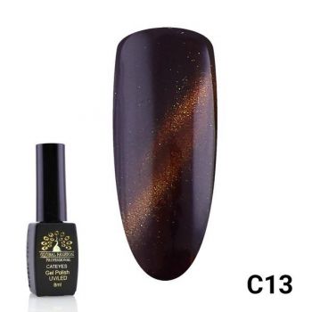 Oja semipermanenta, Global Fashion, Cat Eyes, 8ml, Maro 13 la reducere