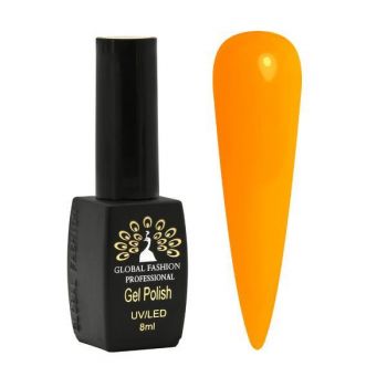 Oja semipermanenta, Global Fashion, Luminous, fosforescenta, 8 ml, Portocaliu 04 la reducere