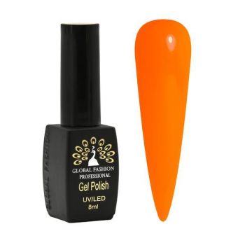 Oja semipermanenta, Global Fashion, Luminous, fosforescenta, 8 ml, Portocaliu 05 la reducere