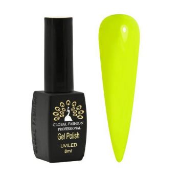 Oja semipermanenta, Global Fashion, Luminous, fosforescenta, 8ml, Galben neon 01 la reducere