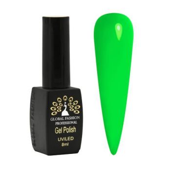 Oja semipermanenta, Global Fashion, Luminous, fosforescenta, 8ml, Verde 03 de firma originala