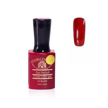 Oja semipermanenta, Global Fashion, Premium, 15 ml, Rosu 076 de firma originala