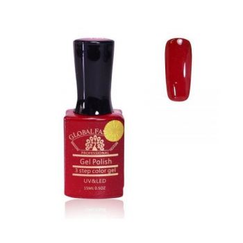 Oja semipermanenta, Global Fashion, Premium, 15 ml, Rosu 135 ieftina