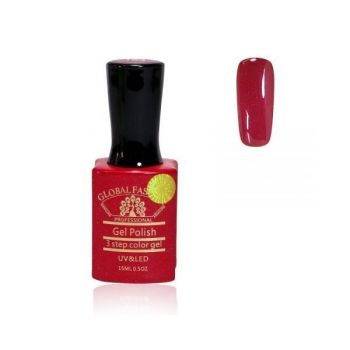 Oja semipermanenta, Global Fashion, Premium, 15 ml, Rosu 163 ieftina