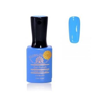 Oja semipermanenta, Global Fashion, Premium, 15ml, Albastru 129 de firma originala