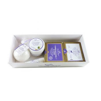 Set cadou Lavanda Story 7(bila efervescenta, crema de maini, balsam de buze, sapun, sampon solid) 300 g