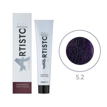 Vopsea permanenta pentru par Elea Professional Artisto Color, 5/2 Saten deschis violet, 100 ml de firma originala