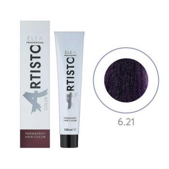 Vopsea permanenta pentru par Elea Professional Artisto Color, 6/21 Castaniu inchis violet gri, 100 ml ieftina