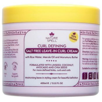 Crema pentru Definirea Buclelor - Nature Spell Curl Defining Leave-In Hair Cream, 400ml