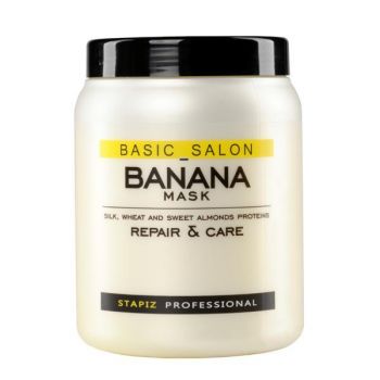 Masca par cu proteine din grau si Basic Salon cu extract de Banane - regeneratoare, 1000ml