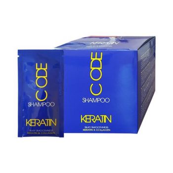 Sampon Keratin Code  cu Keratina si Colagen Set 40 Plicuri x 15ml