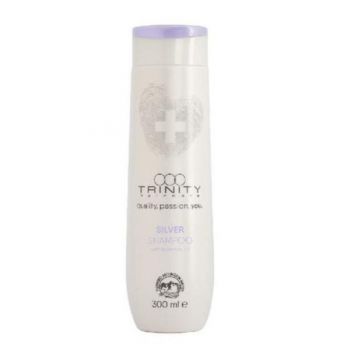 Sampon nuantator anti yellow pentru par alb grizonat Silver Reflex Essentials Blonde Trinity Haircare, 300 ml ieftin