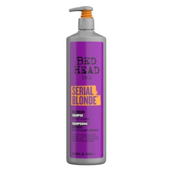 Sampon pentru par blond vopsit - Tigi Bed Head Serial Blonde Restoring Shampoo, 970ml ieftin