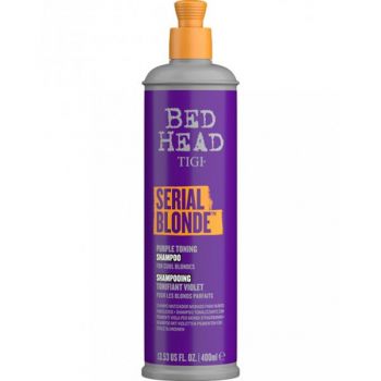 Sampon Tigi Bed Head Serial Blonde Purple Toning Shampoo, 400ml la reducere