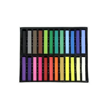 Set 24 creta colorata pentru par, Global Fashion, Multicolor, 24buc ieftin