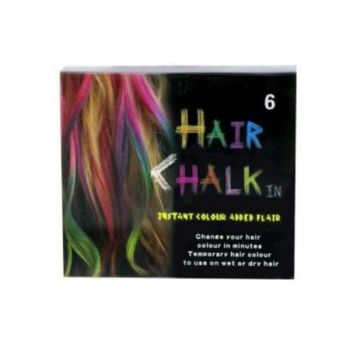 Set 6 creta colorata pentru par, Global Fashion, Multicolor, 6buc Set 6 creta colorata pentru par, Global Fashion, Multicolor, 6buc