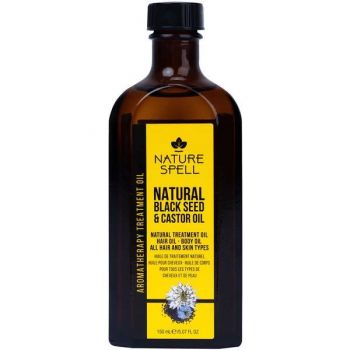 Ulei Natural de Chimen Negru & Ricin Nature Spell Blackseed & Castor Oil for Hair & Skin, 150ml ieftin