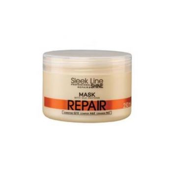 Masca Reparatoare Sleek Line pentru par deteriorat, 250ml de firma originala