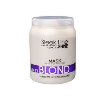 Masca Violet Blond Sleek Line - contine pigment neutralizant violet, 1000ml ieftina