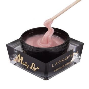 Gel UV MollyLac Sparkle Natural Pink 50 g