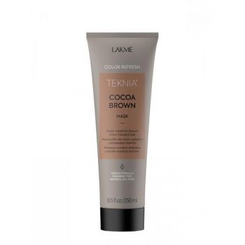 Masca coloranta pentru par castaniu, Lakme Teknia Refresh, Cocoa Brown Treatment, 250ml