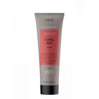 Masca coloranta pentru par rosu, Lakme Teknia, Refresh Coral Red Treatment, 250ml de firma originala