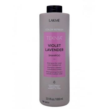 Sampon colorant cu pigment violet, Lakme Teknia, Refresh Violet Lavender Shampoo, 1000ml